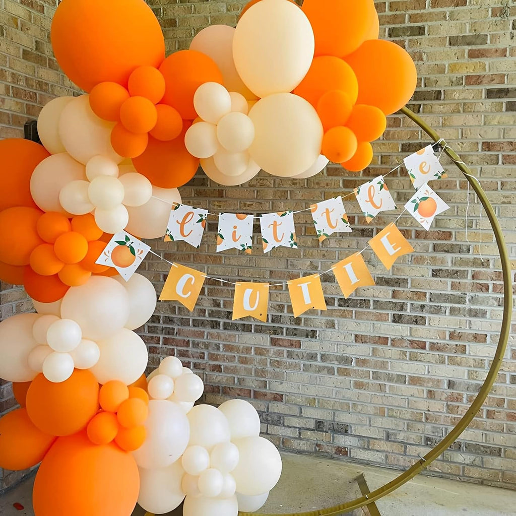 Voircoloria 105pcs Orange Balloons - 12 Inch Latex Party Balloons for Birthdays & Baby Showers