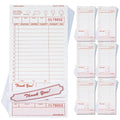 [1500] Gorilla Supply Guest Check 4.25" x 8.5" 2-Part Carbonless Perforated Loose Server Order Checks with 15 Lines, Tan, 1500 (6 Pack, 250 Sets/Pack)