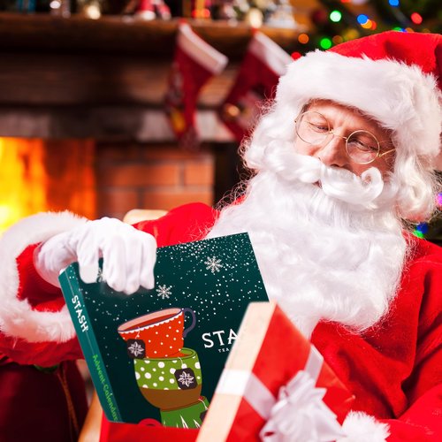 STASH Tea Advent Calendar 2025 – 24 Days Holiday Tea Sampler & Variety Pack – Black, Green and Herbal Teas