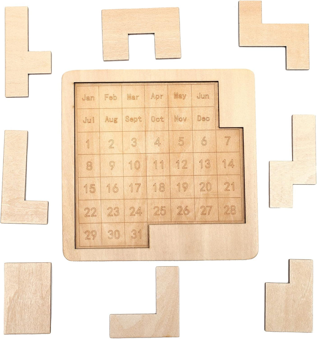 Skiennix Daily Calendar Puzzle - Challenging Wooden Puzzle for Adults | Perfect Easter & Christmas Gift