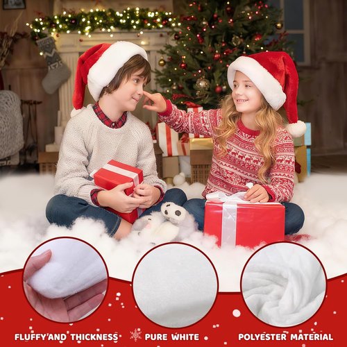 Christmas Snow Blanket - 3 x 8 Ft Fake Snow Blanket for Holiday Decor & Winter Crafts