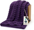 Bedsure GentleSoft Purple Fleece Blanket - Cozy 50x60 Inch Throw for Women & Girls