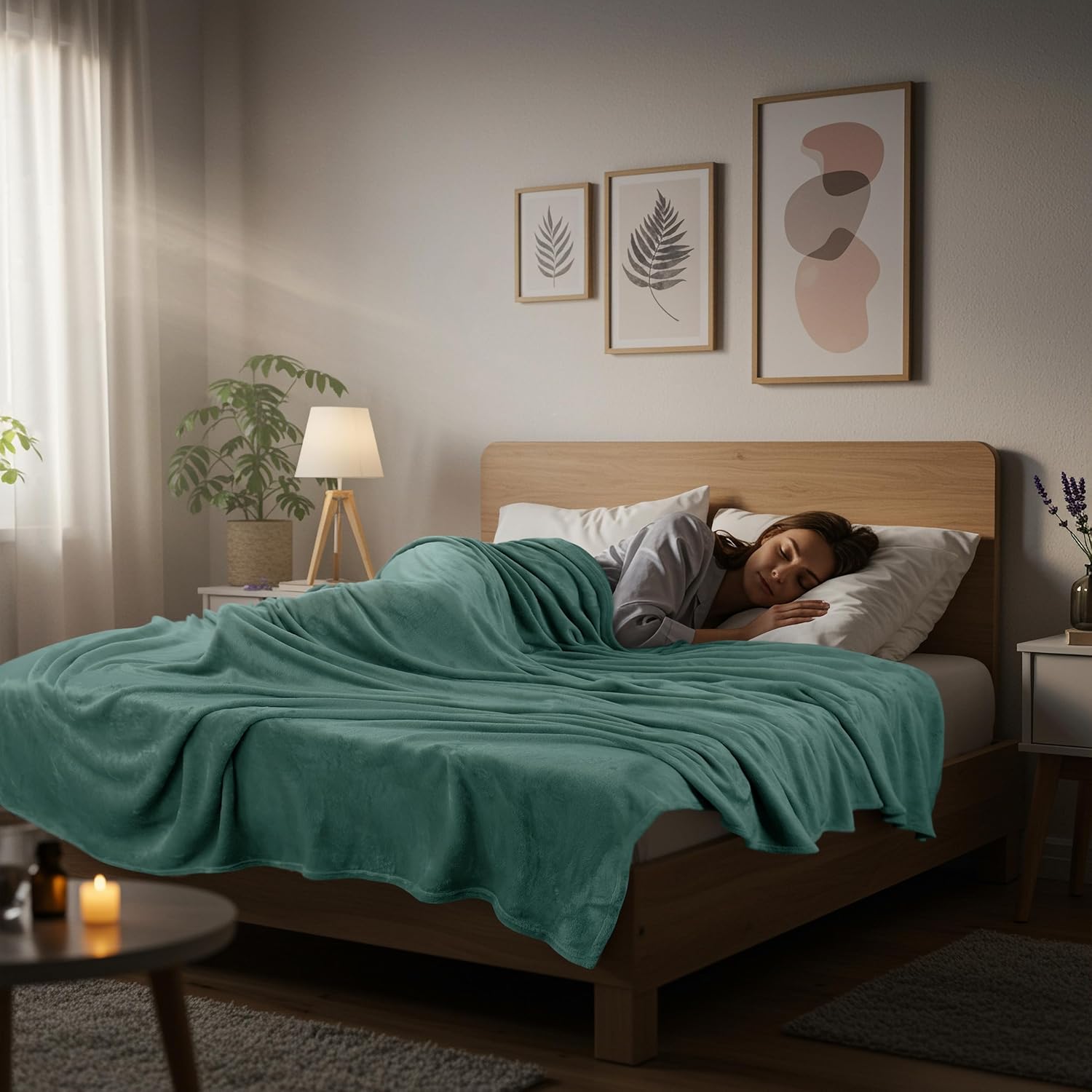 Utopia Bedding Fleece Blanket - Luxury Soft Anti-Static Microfiber | Queen Size Celadon (90x90 Inch)