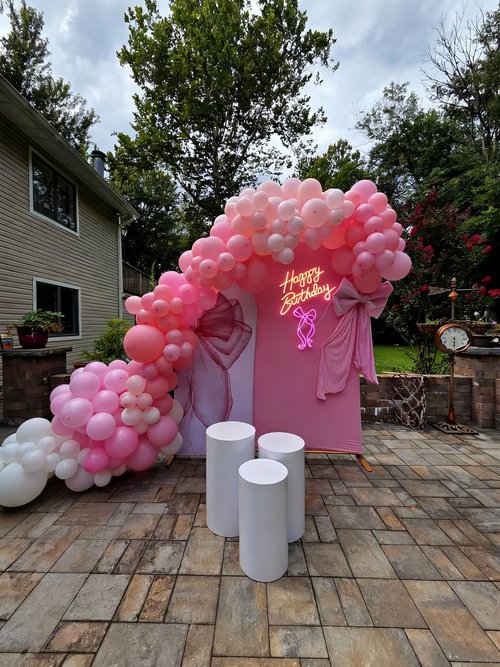 Pink and White Balloons, 60Pcs 12 Inch Dusty Pink Pastel Light Pink Sand White Balloons for Baby Shower Wedding Bridal Shower Birthday Party Decorations