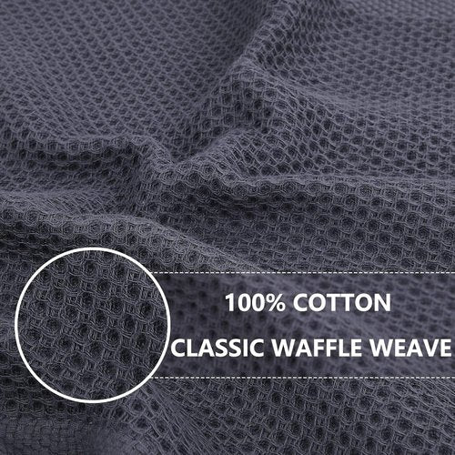 Homaxy 100% Cotton Waffle Weave Kitchen Dish Towels - Ultra Soft & Absorbent, 12-Pack, 13 x 28 Inches