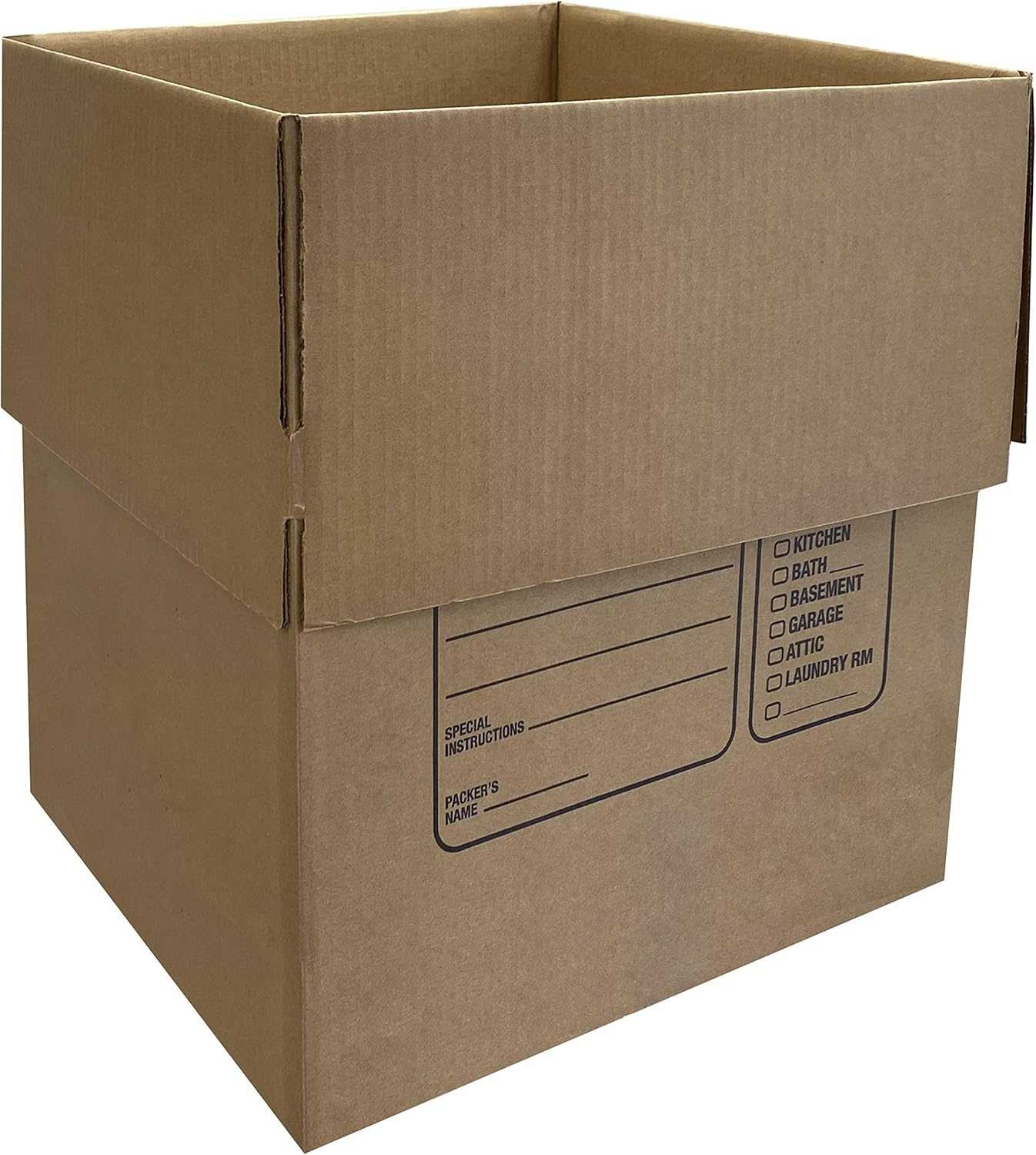 Uboxes Moving Boxes - Premium Large with Handles | 10 Pack, 18 x 18 x 24 Inches, Brown