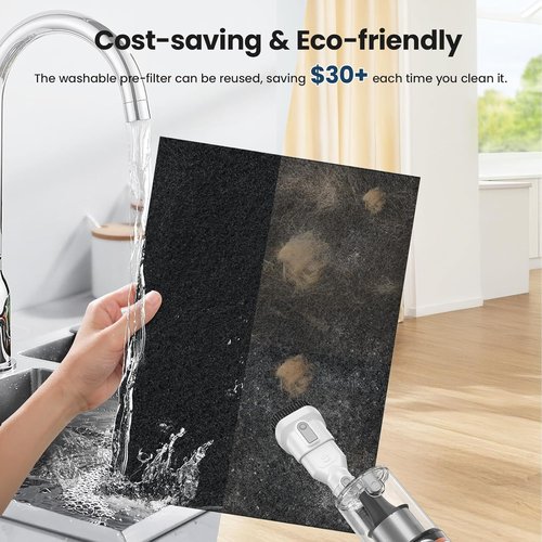 LUNINO HEPA Air Purifier - Double-Sided Design for Large Rooms up to 3000 sq.ft | Washable Filter & Air Quality Sensors