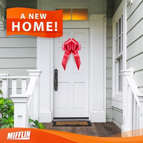 Mifflin-USA Big Car Bow - Giant Red 23-Inch Gift Bow for Birthdays & Christmas Decor
