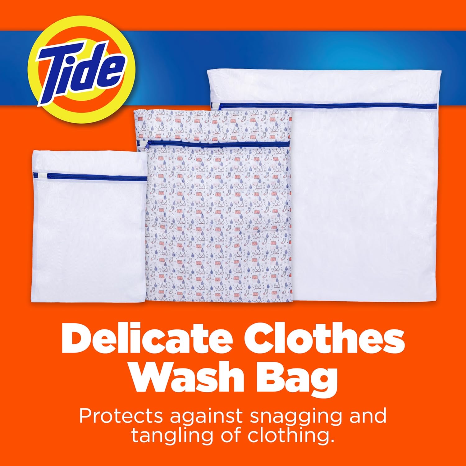 Tide Mesh Wash Bags for Delicate Clothes - 3 Pack (Small, Medium, Large) | Protects from Snagging & Tangling