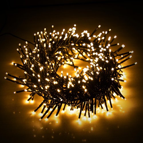 EcoNour 41 Ft 1000 LED Cluster Twinkle Lights for Christmas Tree, 8 Modes String Lights for Decoration with Timer and Memory Function, Ambient Warm White Fairy Lights for Magical Home & Garden Decor