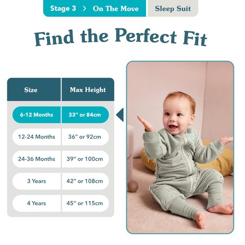 Love to Dream Extra Warm Baby Sleep Suit (6-12 Mo), Super Soft Temp Regulating Sleeping Sack, 3.5TOG Warm Wearable Blanket, Blue
