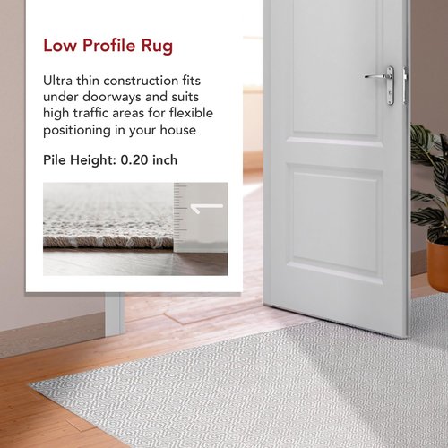 nuLOOM Lorretta Geometric Cotton Runner Rug, 2' 6" x 6', Taupe, Rectangular, 0.2" Thick