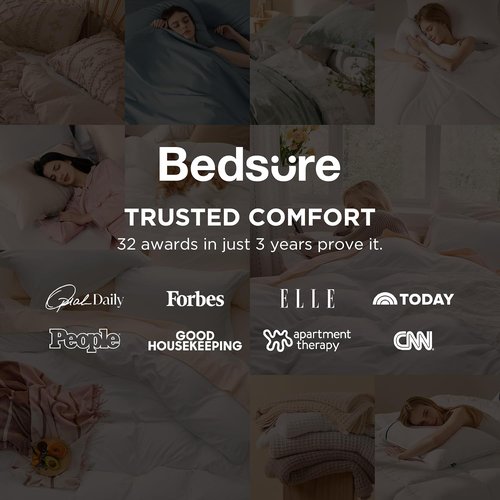 Bedsure King Size Duvet Cover Set - 3 Pieces Extra Soft Prewashed Bedding, 104x90 Inches with Zipper Closure & 2 Pillow Shams