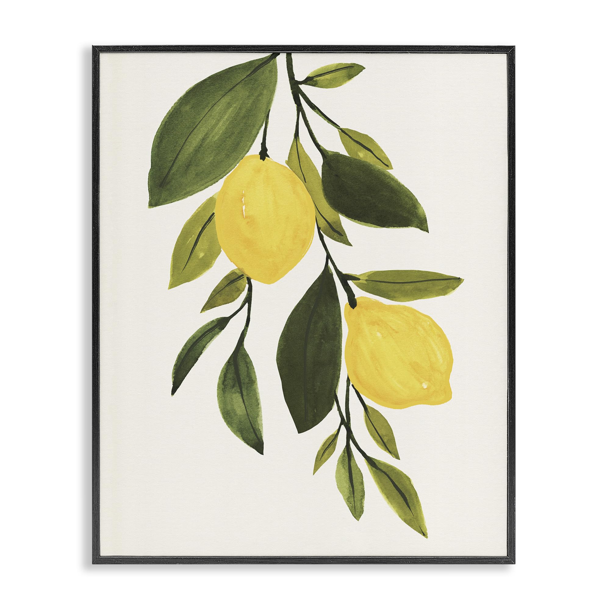 'Simple Yellow Country Lemon Leaf'| Framed Giclee Art