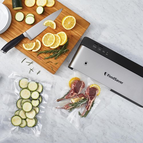 FoodSaver PowerVac Compact Vacuum Sealing Machine - Stainless Steel & Black | Preserve Freshness & Reduce Waste