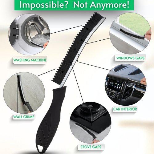 Hard Bristle Crevice Cleaning Brushes for Household use - Multifunctional Crevice Cleaning Tools for Housekeeping & Bathroom Cleaning Tools - Small Cleaning Brushes for Tight Spaces