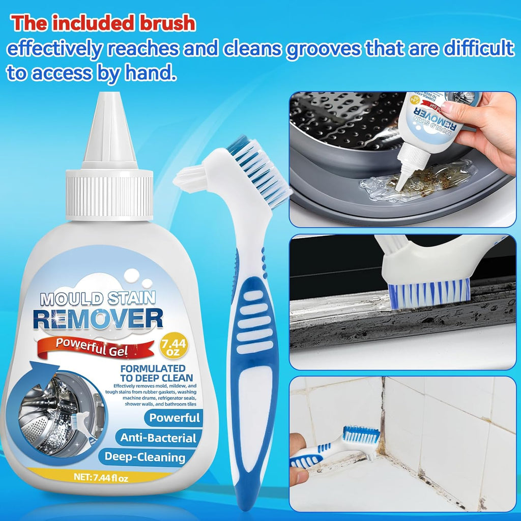 Skiennix Mold Remover Gel - Powerful Washing Machine & Bathroom Cleaner for Gaskets, Grout, Tile | All-Purpose Stain Remover