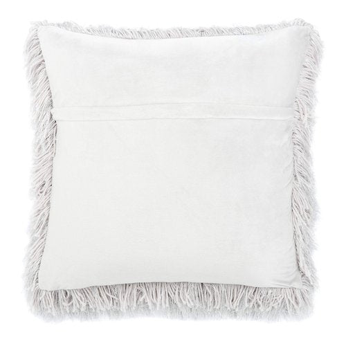 SAFAVIEH Home Modish Metallic Silver Metallic 20-inch Decorative Shag Pillow (Set of 2)