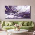Yiijeah Large Wall Art - Purple and Gold Abstract Canvas Decor | Modern Framed Artwork for Living Room & Office