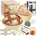 30 Pcs Sourdough Starter Kit,MQFORU Sourdough Bread Baking Supplies with 10" Round & 10" Oval baskets,Silicone Sourdough Bread Kit,Sour Dough Starter Kits for Bakers Wife Mom Women
