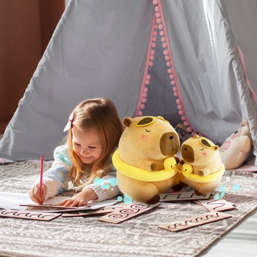 WUFUVAP Cute Capybara Plush Adorable Capybara Stuffed Animal Soft Stuffed Capibara Toys Plushies Pillow Gifts for Kids (10 Inches)