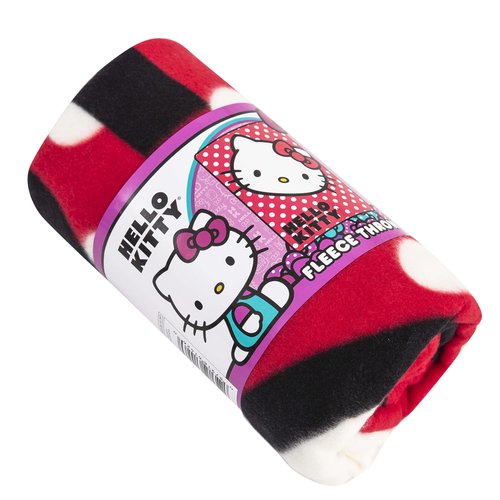 Northwest Sanrio Hello Kitty Polka Dot Kitty Fleece Throw Blanket, Soft, 45 x 60Inches, Multi Color