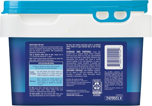 Clorox Pool&Spa XTRABLUE Chlorinating Tablets - Kills Bacteria & Stops Algae | 5 LB, Individually Wrapped