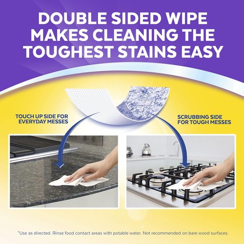 Lysol Dual Action Disinfectant Wipes - Multi-Surface Antibacterial Cleaning Wipes, Citrus Scent, 75 Count