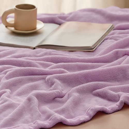Bedsure GentleSoft Fleece Blanket - Lightweight Plush Cozy Twin Size Lilac 60x80 Inches for Bed & Travel