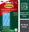 Command Outdoor Mounting Strips - 4 Medium & 2 Large Clear Strips for Strong Adhesion
