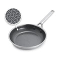 GreenPan Hybrid 8” Nonstick Stainless Steel Frying Pan, APEX Tri-Ply Thermobond PFAS-Free Ceramic Skillet, Induction & All Cooktop Compatible, Oven Temp to 850°F, Dishwasher Safe, Silver