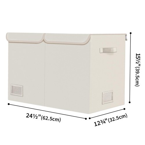 GRANNY SAYS Storage Chest with Lids, Foldable Storage Organizer with Handles, Multi-Purpose Large Storage Box for Home, Bedroom, Living Room, Laundry Room, Brown