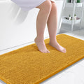 OLANLY Bathroom Runner Rugs - Soft Absorbent Chenille with Rubber Backing | 47x24 Inches, Quick Dry, Golden Yellow