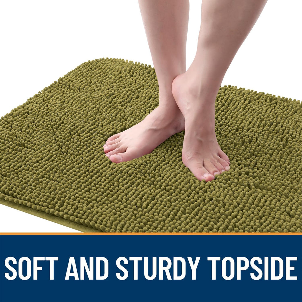 OLANLY Dog Door Mat - Absorbent Non-Slip Washable Doormat for Muddy Paws | 30x20, Willow Green