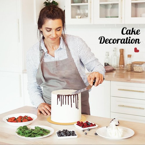 Bekoetoz 40 Pack Cake Boards Round 10 Inch Disposable Cake Plate Corrugated Cardboard Circles Cake Base Decorating Supplies (Gold 10")