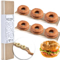 Bagel Baking Boards 2-Pack | 15.7 x 3.5 x 0.8" Burlap Covered Cedar Boards | Bagel Boards for Baking Bagels | Food Grade Burlap & Cedar| Perfect for New York Style Bagel Making
