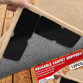 Skiennix Non-Slip Rug Grippers - Reusable Carpet Tape for Hardwood Floors | 12 Durable Pads