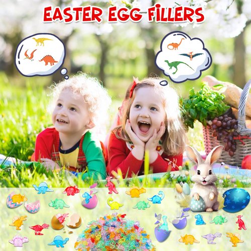 HAPTIME 230 Pcs Mini Resin Animals, Mini Dinosaur Figures, Miniature Figurines to Hide, Desk Pets, Bulk Mini Toys, Tiny Dinosaur Party Favors, Small Classroom Prizes for Kids, Easter Egg Fillers