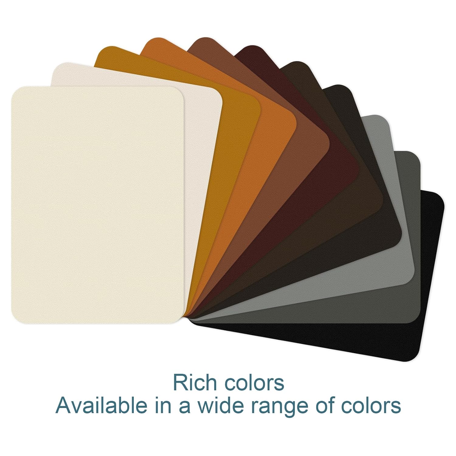 WILDREEDS Leather Repair Patches - 2 Pcs Self-Adhesive 8x11 Inch for Sofas, Furniture & Car Seats (Brown)