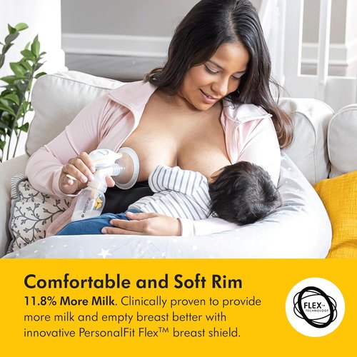 Medela Perfect Pair Bundle - Harmony Manual Breast Pump & Silicone Milk Collector | Lightweight, BPA-Free