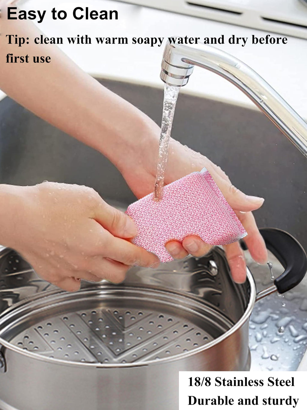 VENTION 7.1 Inch Small Vegetable Steamer for Cooking, Stainless Steel Couscoussier 2.6 QT, 2 Tier Induction Small Steam Pot for Broccoli, 18cm Couscous Steamer Pan