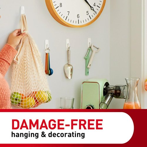 Command Large Utility Hooks - 14 Hooks, 24 Strips | Damage-Free Organization Solution