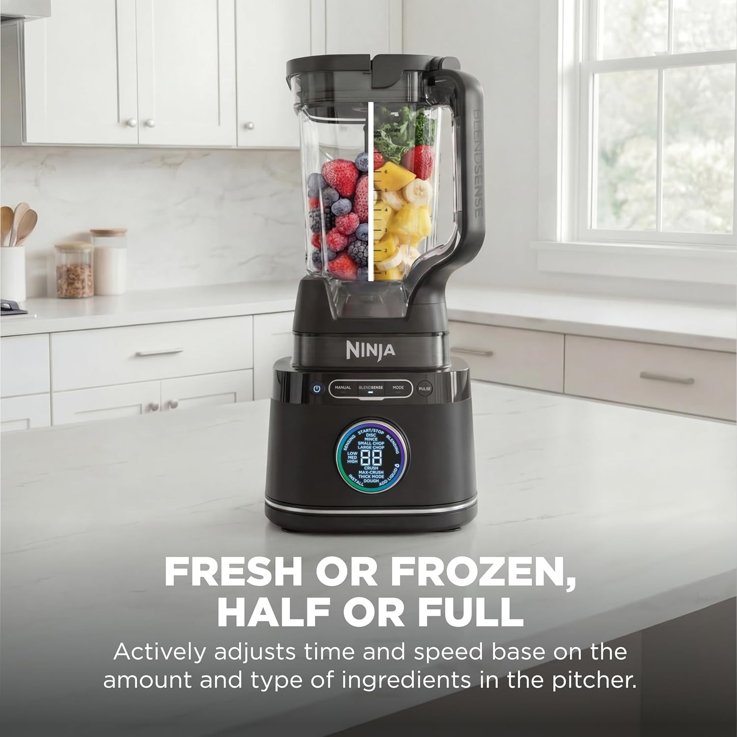 Ninja Kitchen System - All-in-One Food Processor & Blender with 8-Cup Bowl & 24 oz. To-Go Cup | 1800 Peak Watt | Black