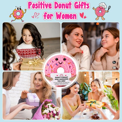 MBL Inspirational College Graduation Gifts - Birthday Grad for College Students Appreciation Administrative Professionals Gifts for Coworker Nurses Week, Cheer Emotional Motivational Crochet Donut