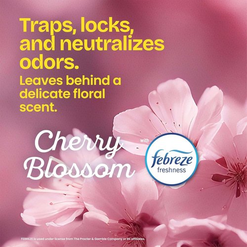 Glad Small Trash Bags - 4 Gallon Febreze Cherry Blossom | Odor Resistant Drawstring, 34 Count
