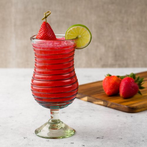 10 Strawberry Street Meridia Hurricane Handblown Mexican Glass, Set of 6