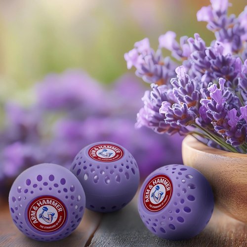 Arm & Hammer OdorBusterz® Odor Eliminator Balls - Lavender Scented, 3 Count | Effective Baking Soda Odor Control for Small Spaces