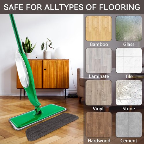 8 Pack Spray Mop Refills Compatible for Libman Freedom Spray Mop, Reusable & Washable 16in Microfiber Floor Cleaning Mop Pads for Spray Mop