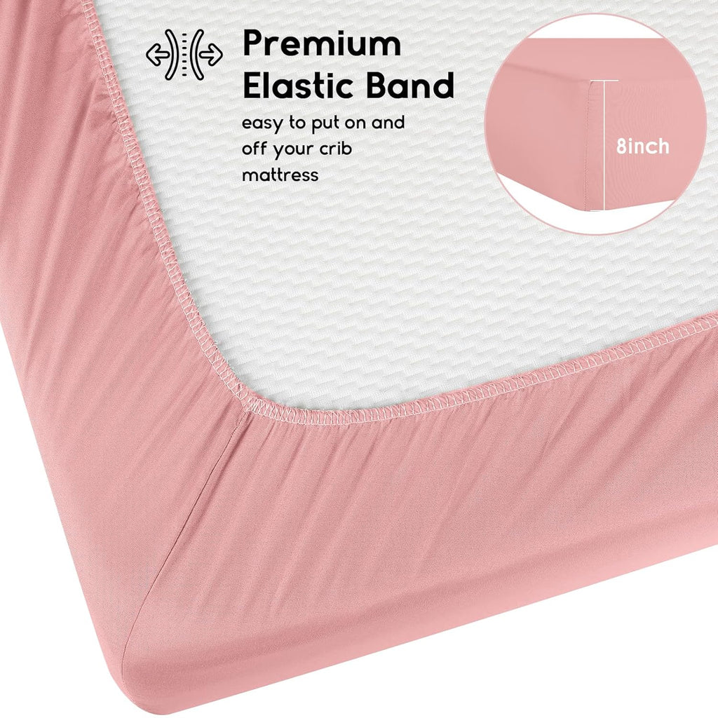 Yoofoss Fitted Baby Crib Sheets - Super Soft Microfiber 2 Pack for Standard Crib & Toddler Mattress | 28x52x8in (Arrow)