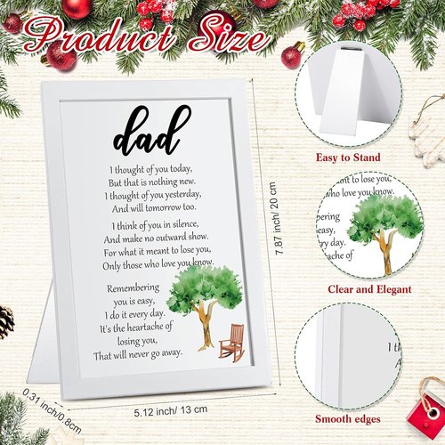 Hoolerry Christmas In Heaven Memorial Sign - Cardinal Ornament for Dad | Miniature Rocking Chair Gift